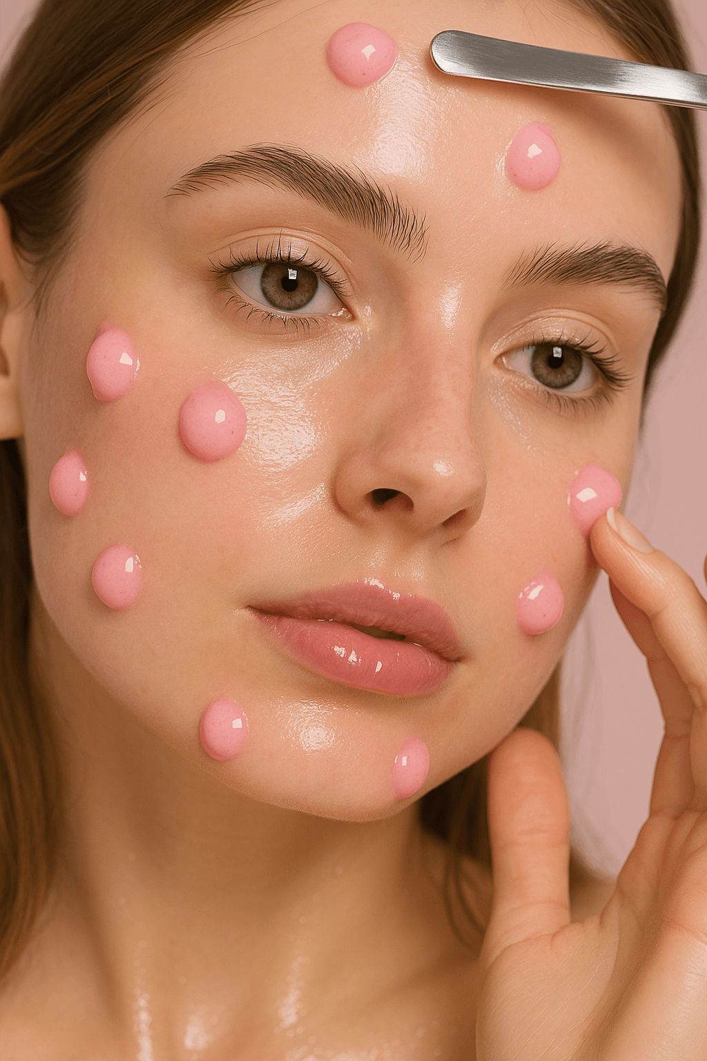  Before and after results of consistent use of Lionelle pink capsule cream.  Targeted skincare – PDRN cream applied in multiple dots before blending.