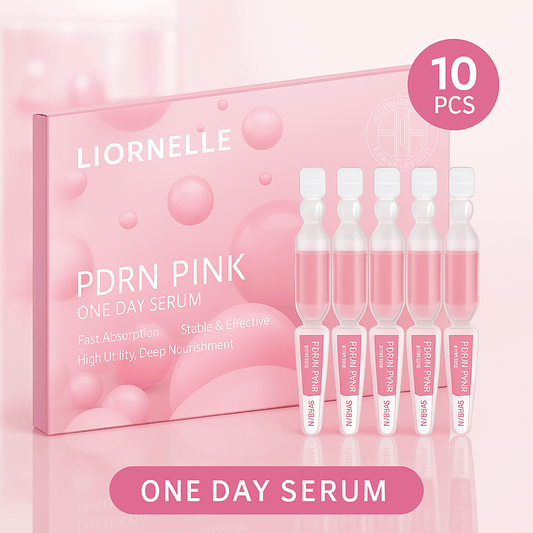  Lionelle PDRN Pink One Day Serum – 10-piece ampoule set for deep hydration, fast absorption, and radiant glow.